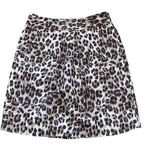 Banana Republic Silk Animal Print Leopard Skirt Size 4